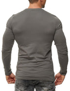 Herren Langarmshirt 100% Baumwolle Pineta