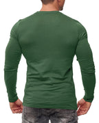 Herren Langarmshirt 3er Pack Baumwolle – Pineta