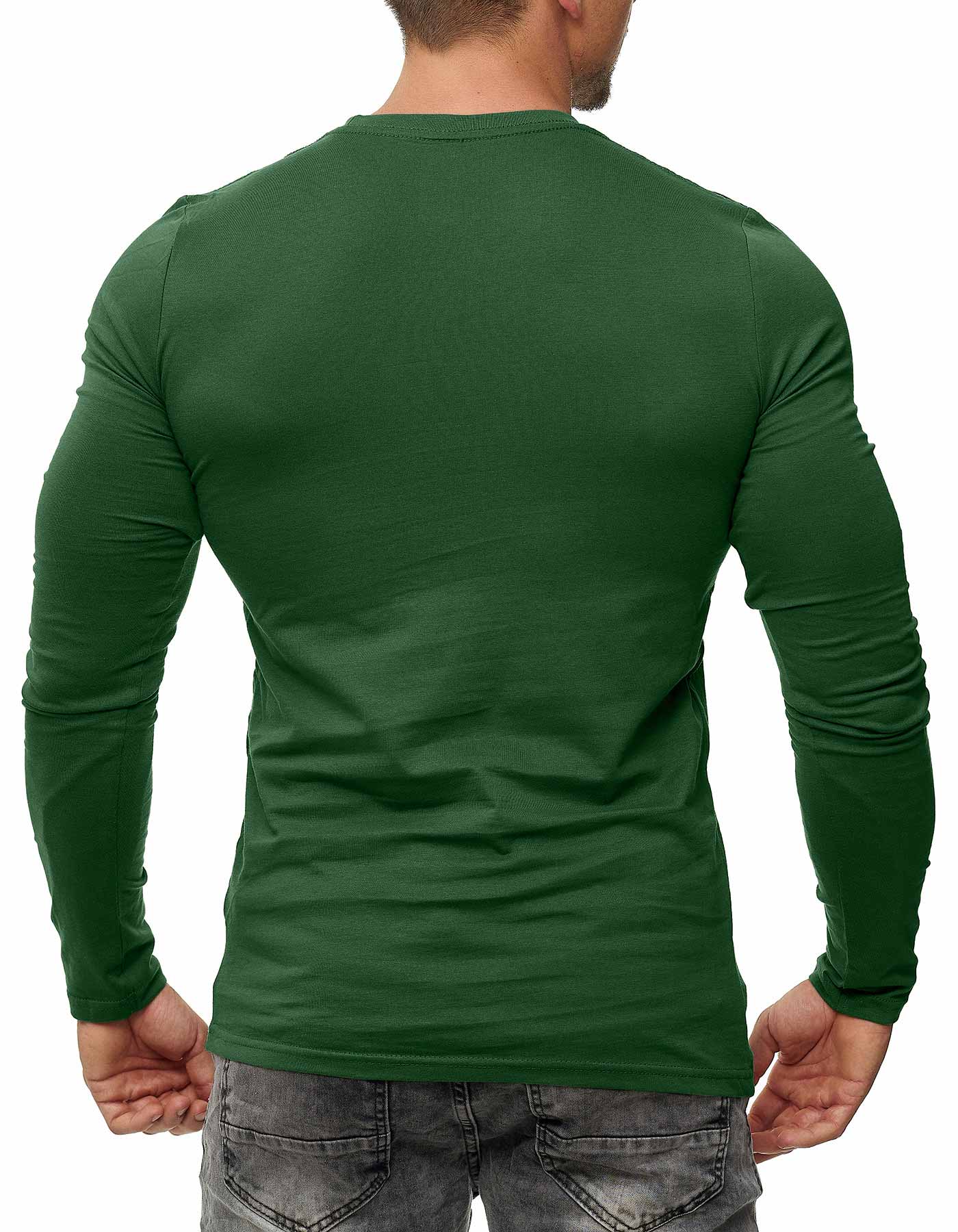Herren Langarmshirt 100% Baumwolle Pineta
