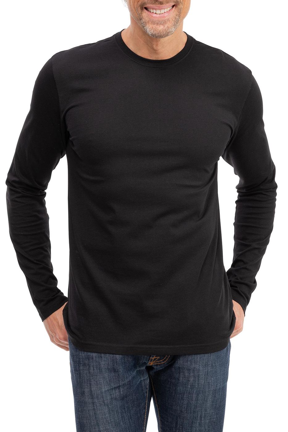 Herren Langarmshirt 100% Baumwolle Pineta