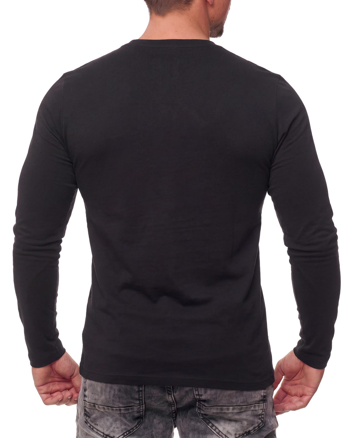 Herren Langarmshirt 3er Pack Baumwolle – Pineta