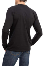 günstiges Longsleeve T-Shirt für Herren mit hoher Qualität in Schwarz