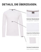 Herren Langarmshirt 3er Pack Baumwolle – Pineta