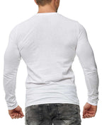 günstiges Longsleeve T-Shirt für Herren mit hoher Qualität in Weiss