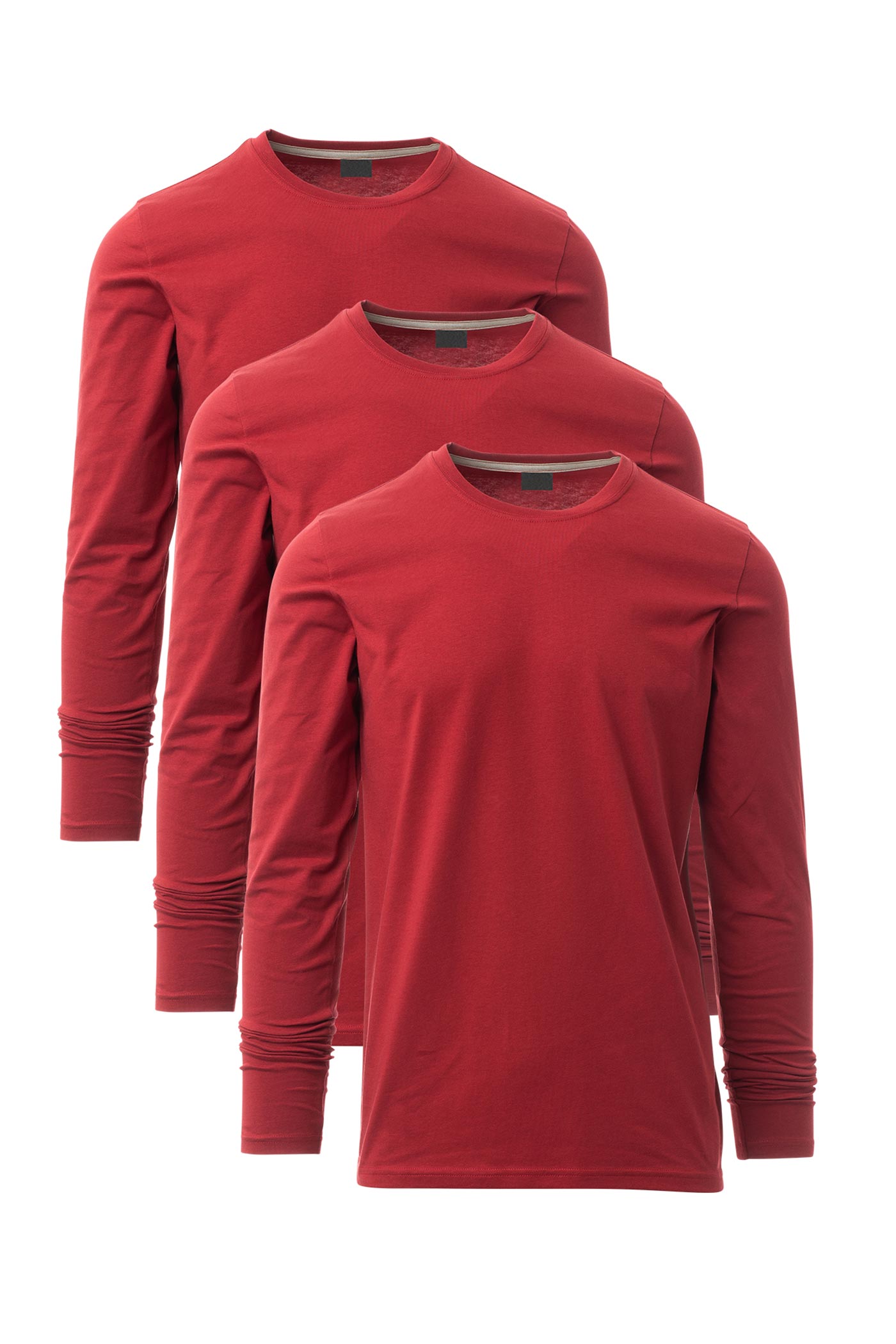 Herren 3er Pack Langarmshirts Pineta