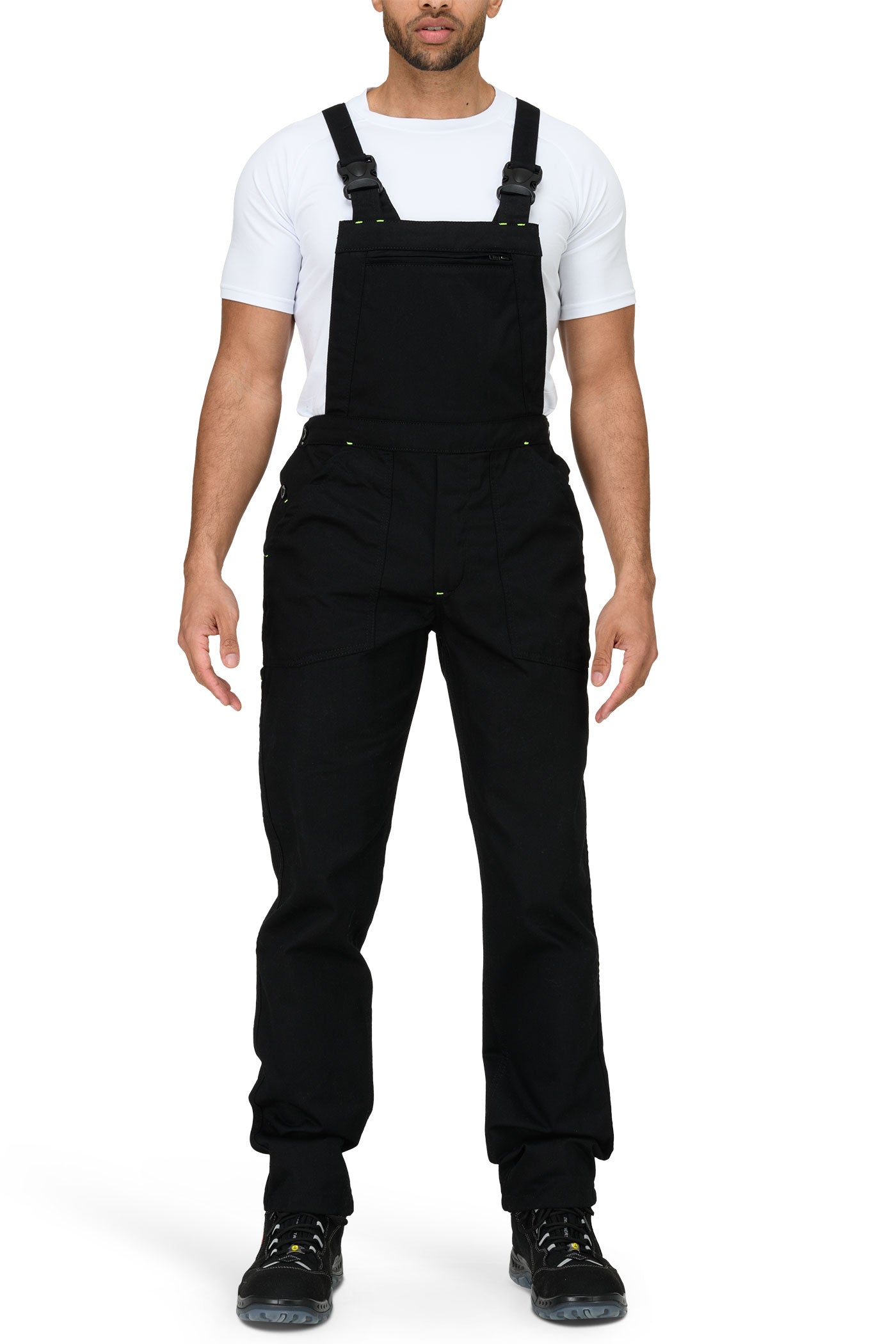 Herren Latzhose robust langlebig in Schwarz