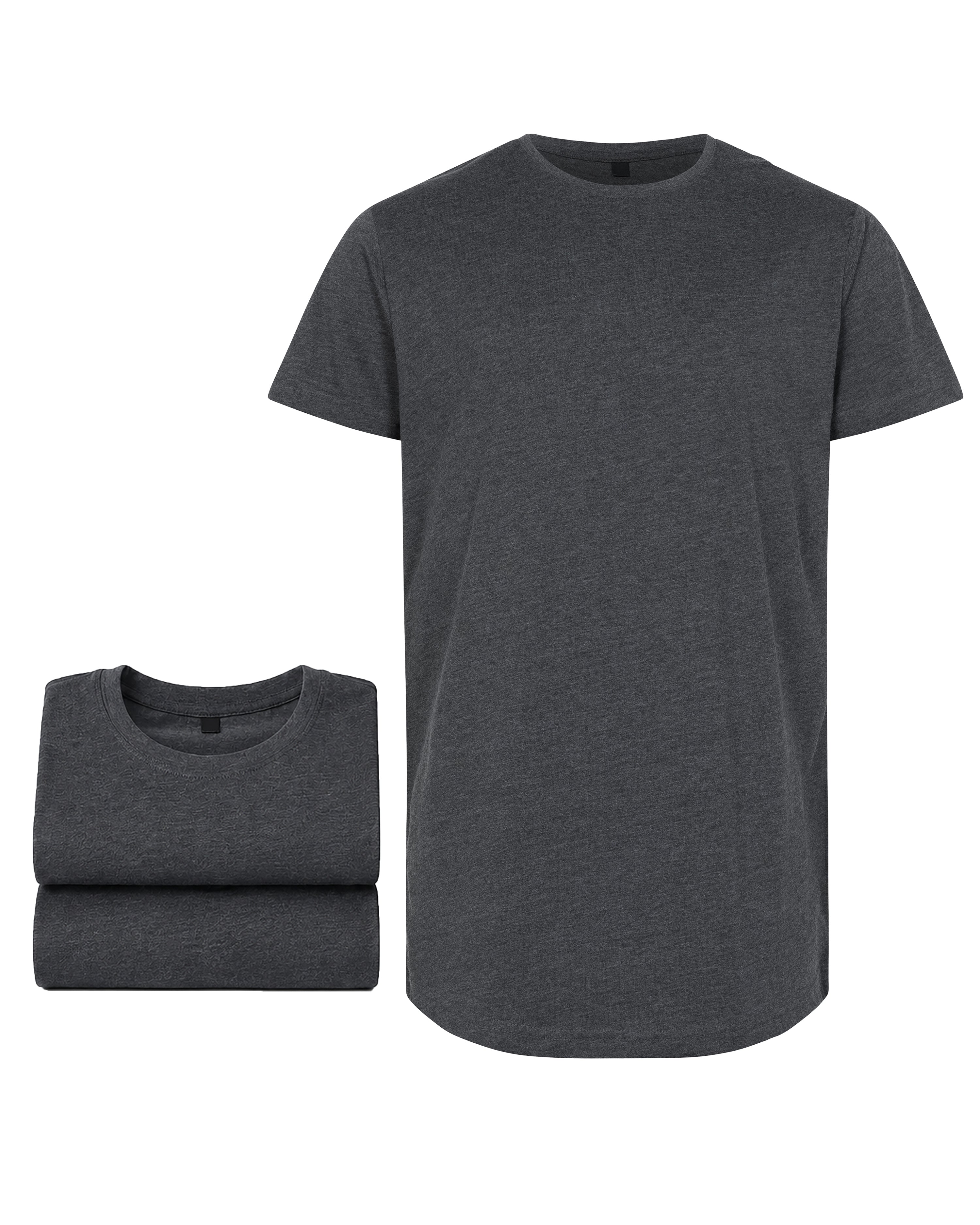 Herren T-Shirt extra lang 3er Pack – Longshirt