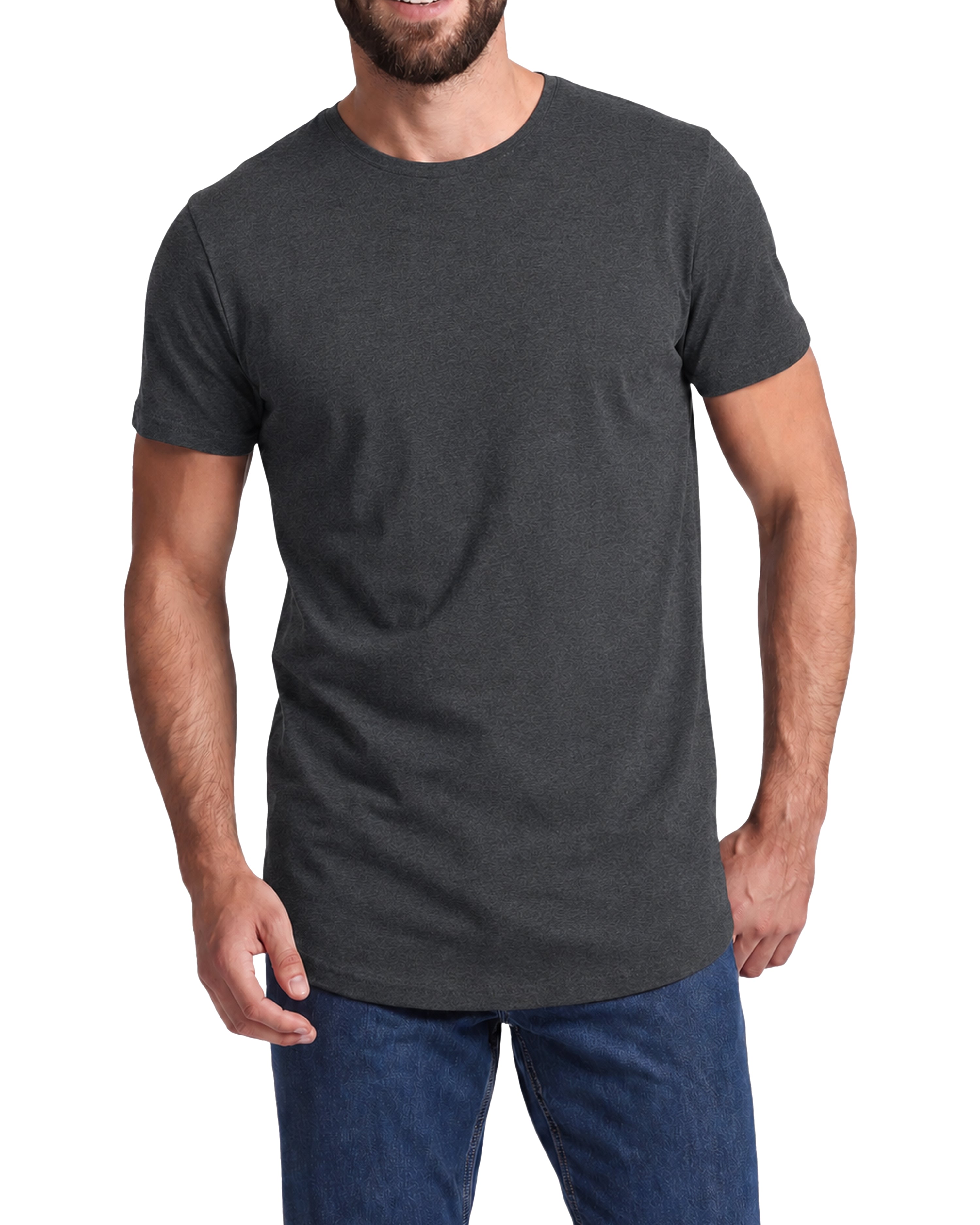 Herren 3er Pack T-Shirt extra Lang aus Baumwolle - Longshirt