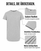 Herren 3er Pack T-Shirt extra Lang aus Baumwolle - Longshirt