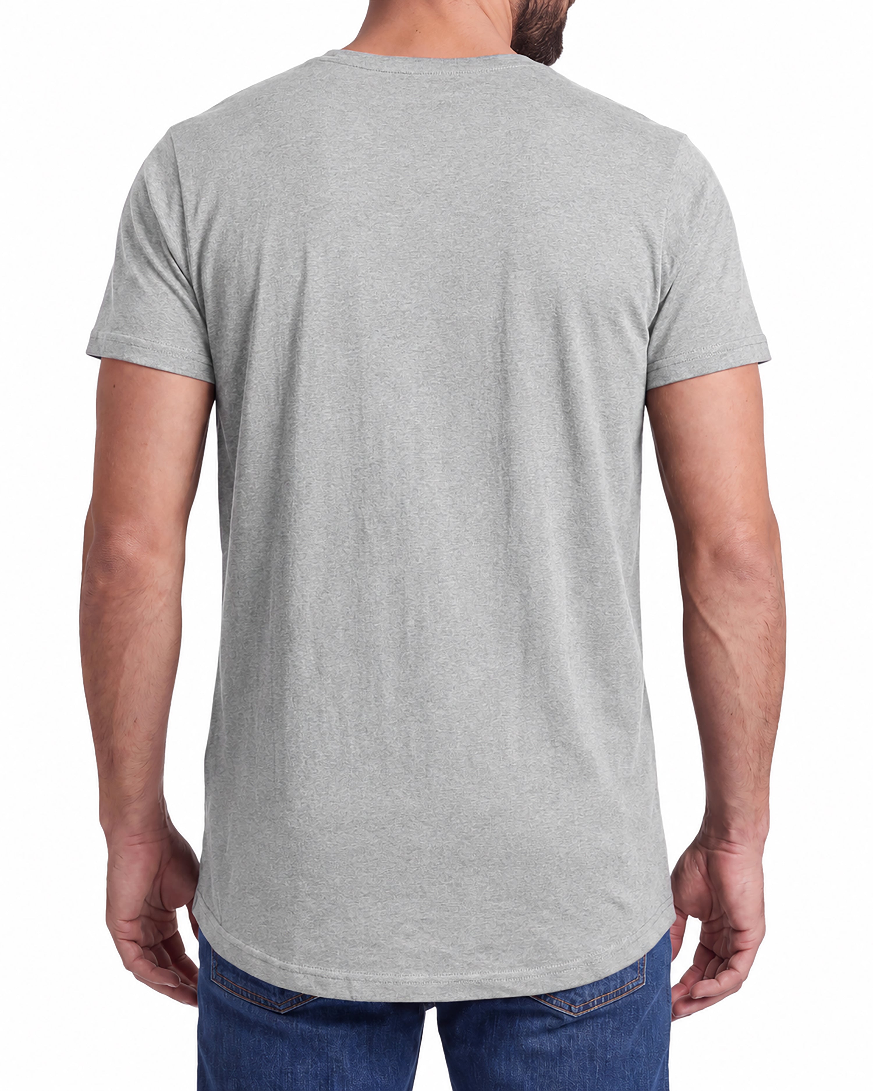 Herren 3er Pack T-Shirt extra Lang aus Baumwolle - Longshirt