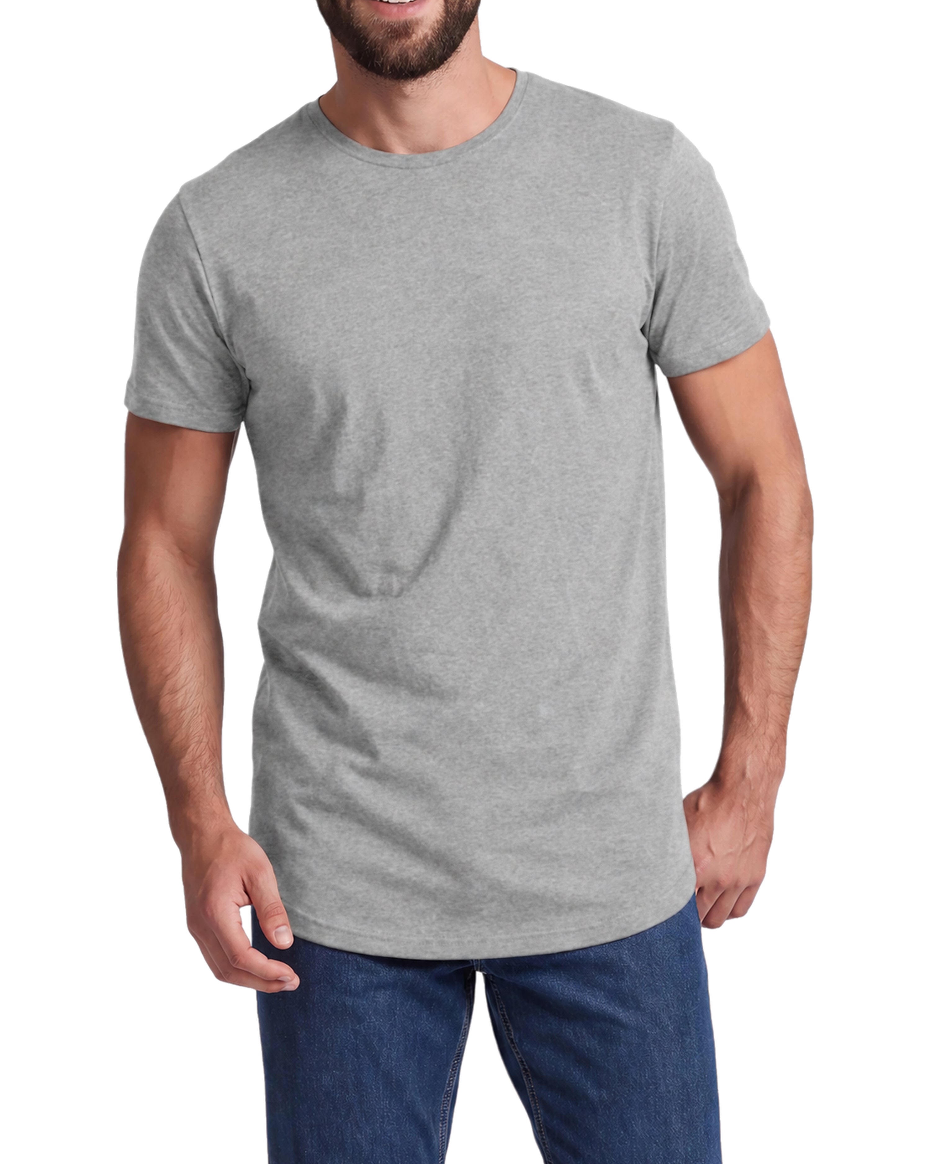 Herren 3er Pack T-Shirt extra Lang aus Baumwolle - Longshirt