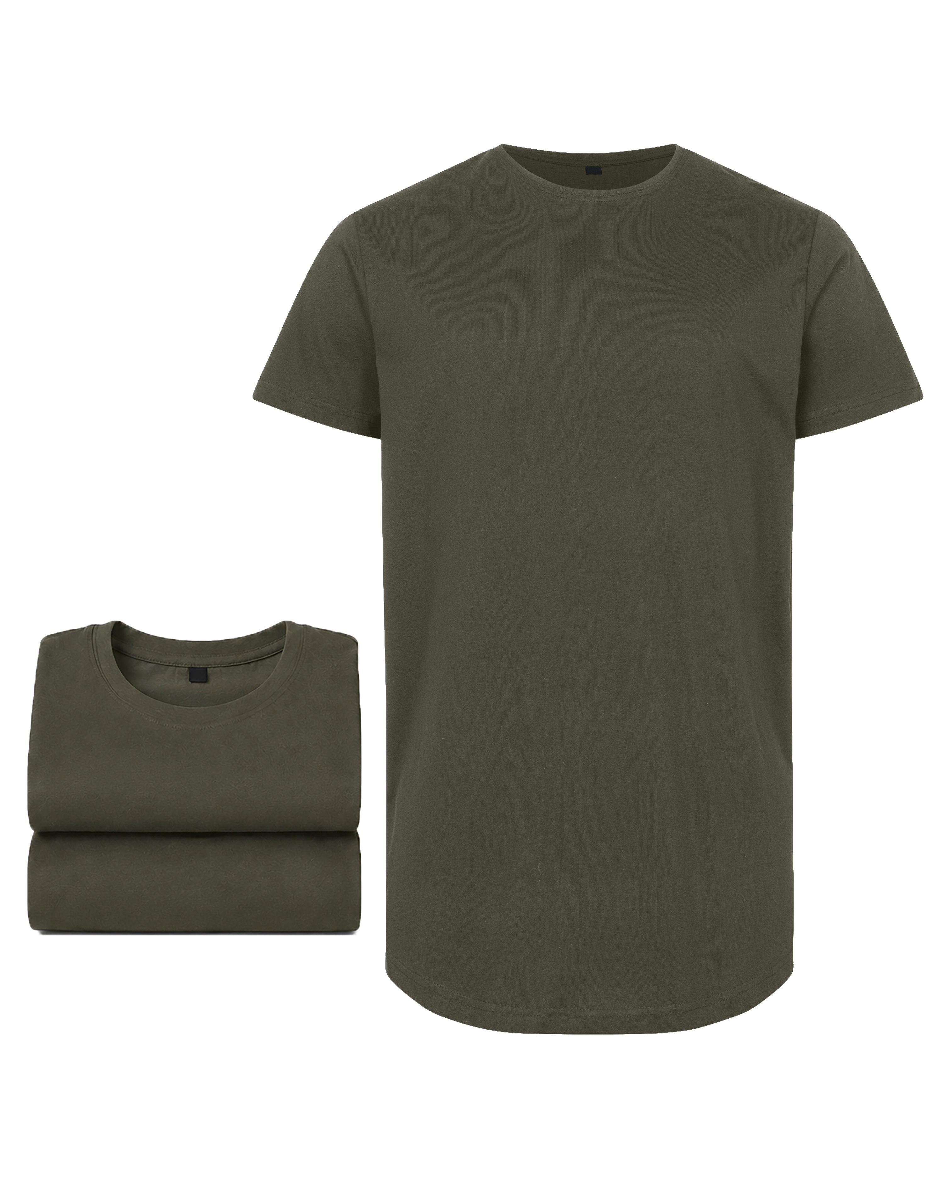 Herren T-Shirt extra lang 3er Pack – Longshirt
