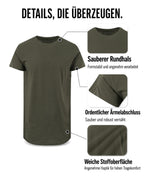 Herren T-Shirt extra lang Baumwolle – Longshirt