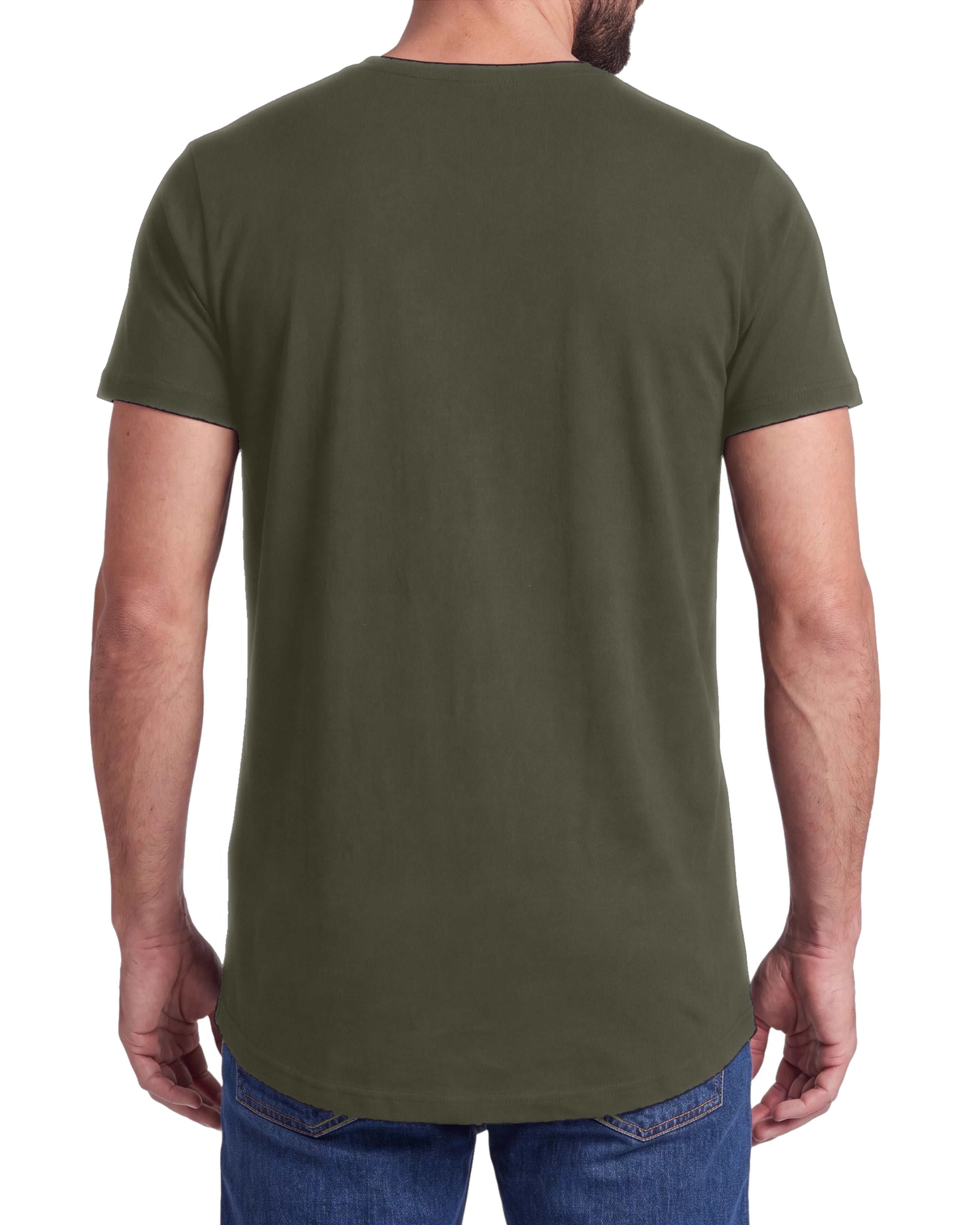 Herren T-Shirt extra lang Baumwolle – Longshirt