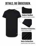 Herren 3er Pack T-Shirt extra Lang aus Baumwolle - Longshirt