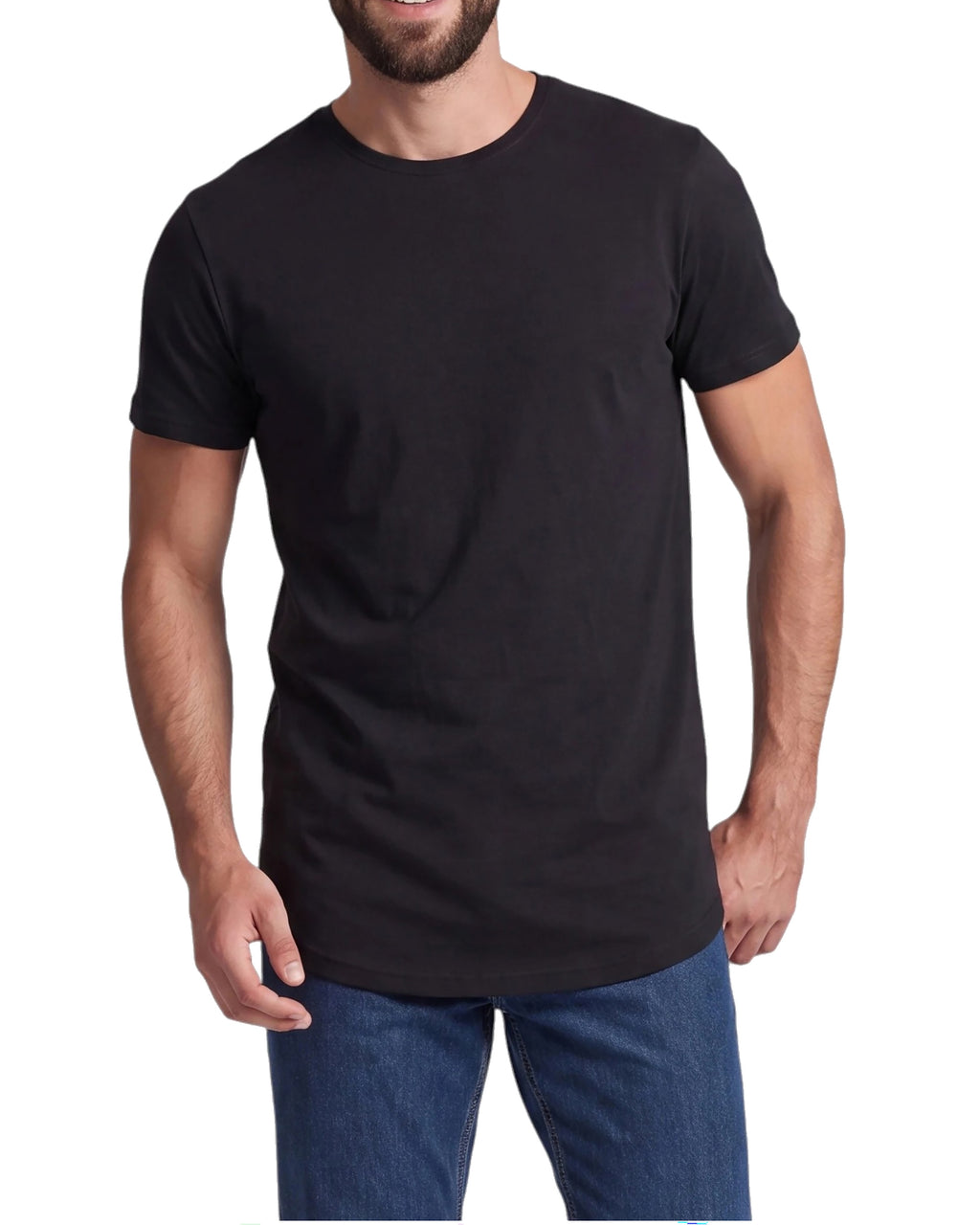 Herren 3er Pack T-Shirt extra Lang aus Baumwolle - Longshirt