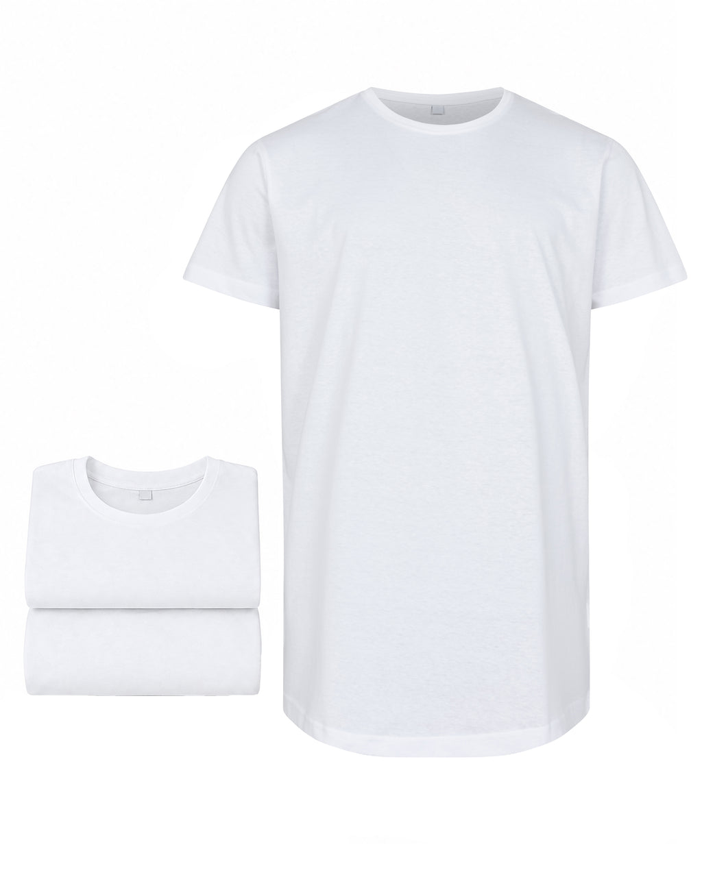 Herren T-Shirt extra lang 3er Pack – Longshirt
