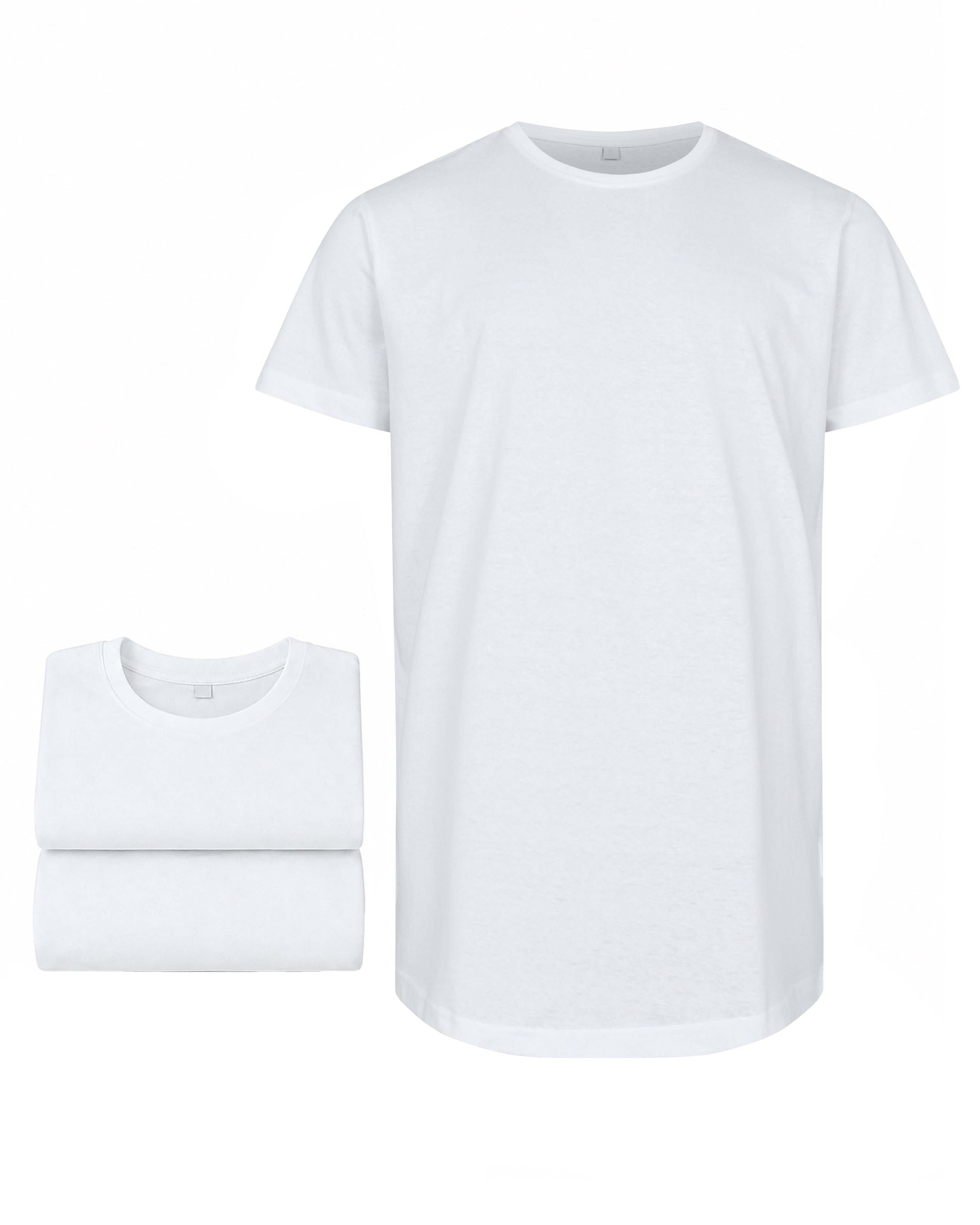 Herren T-Shirt extra lang 3er Pack – Longshirt