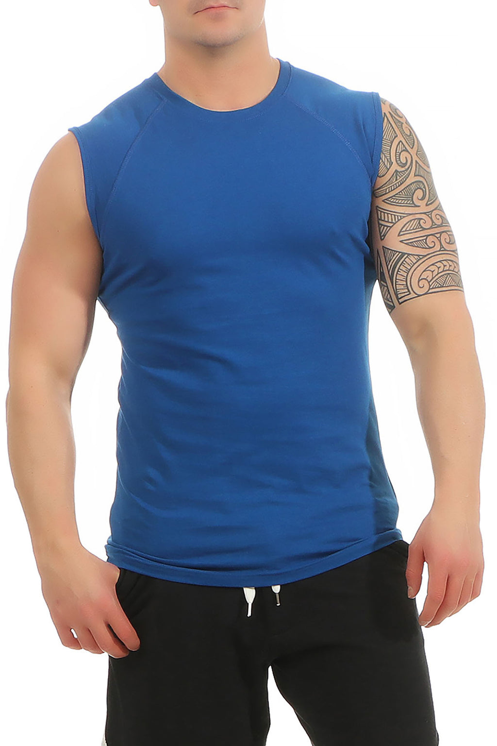 Herren Basic Tank Top in Blau