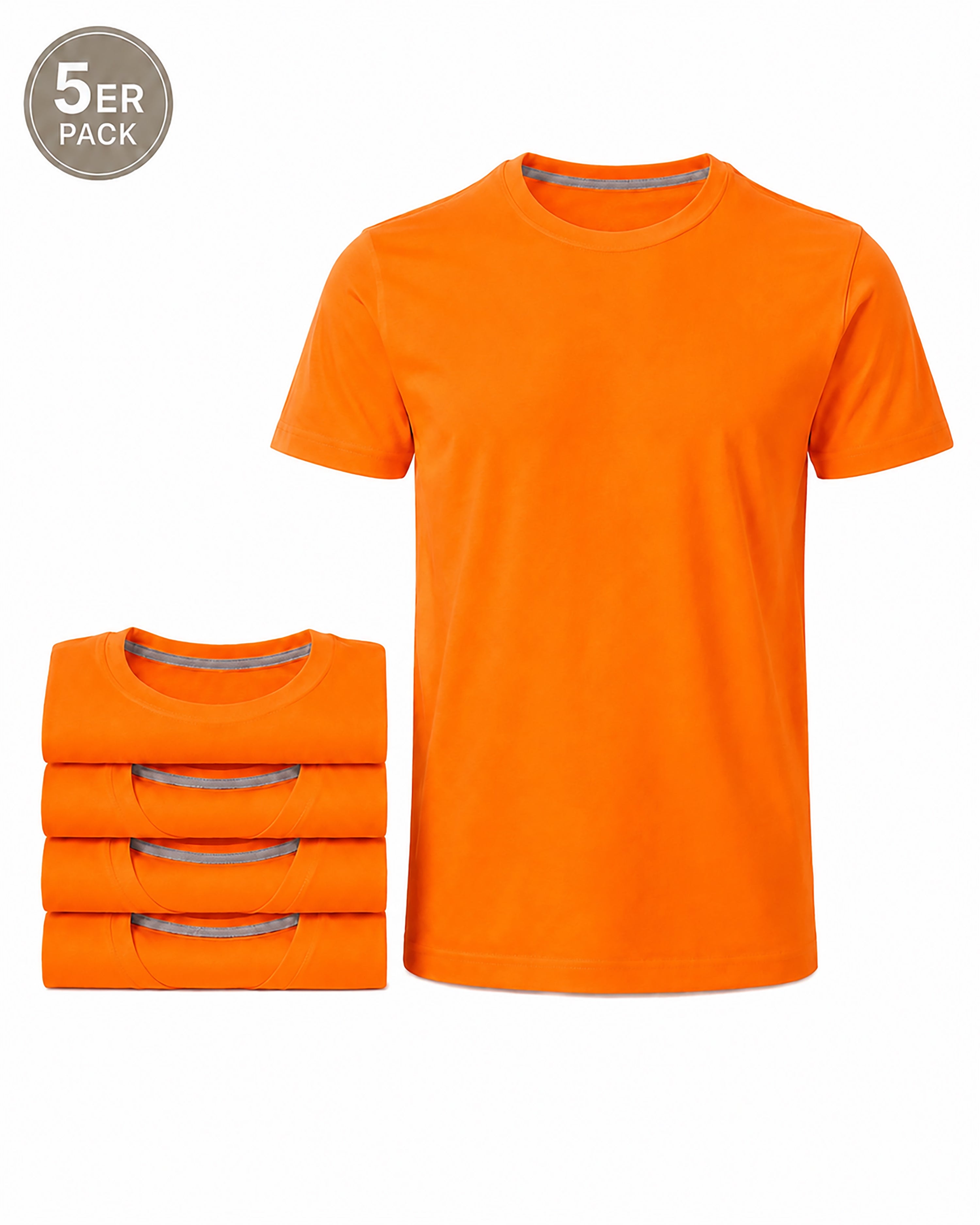 Herren T-Shirt 5er Pack Baumwolle – Sunset