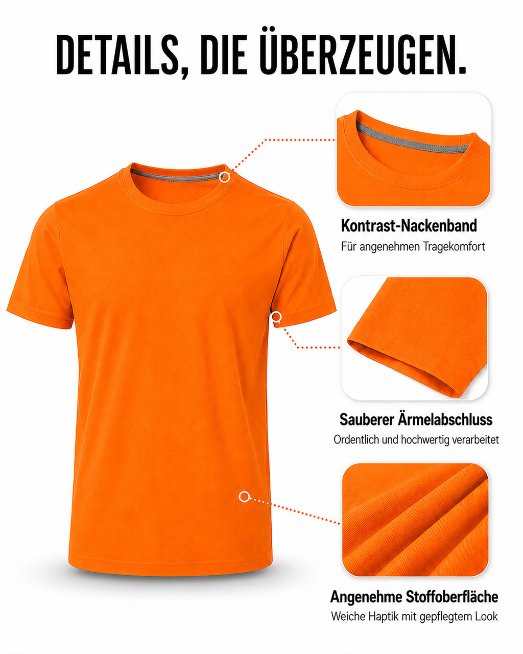 Herren T-Shirt Rundhals Baumwolle – Sunset