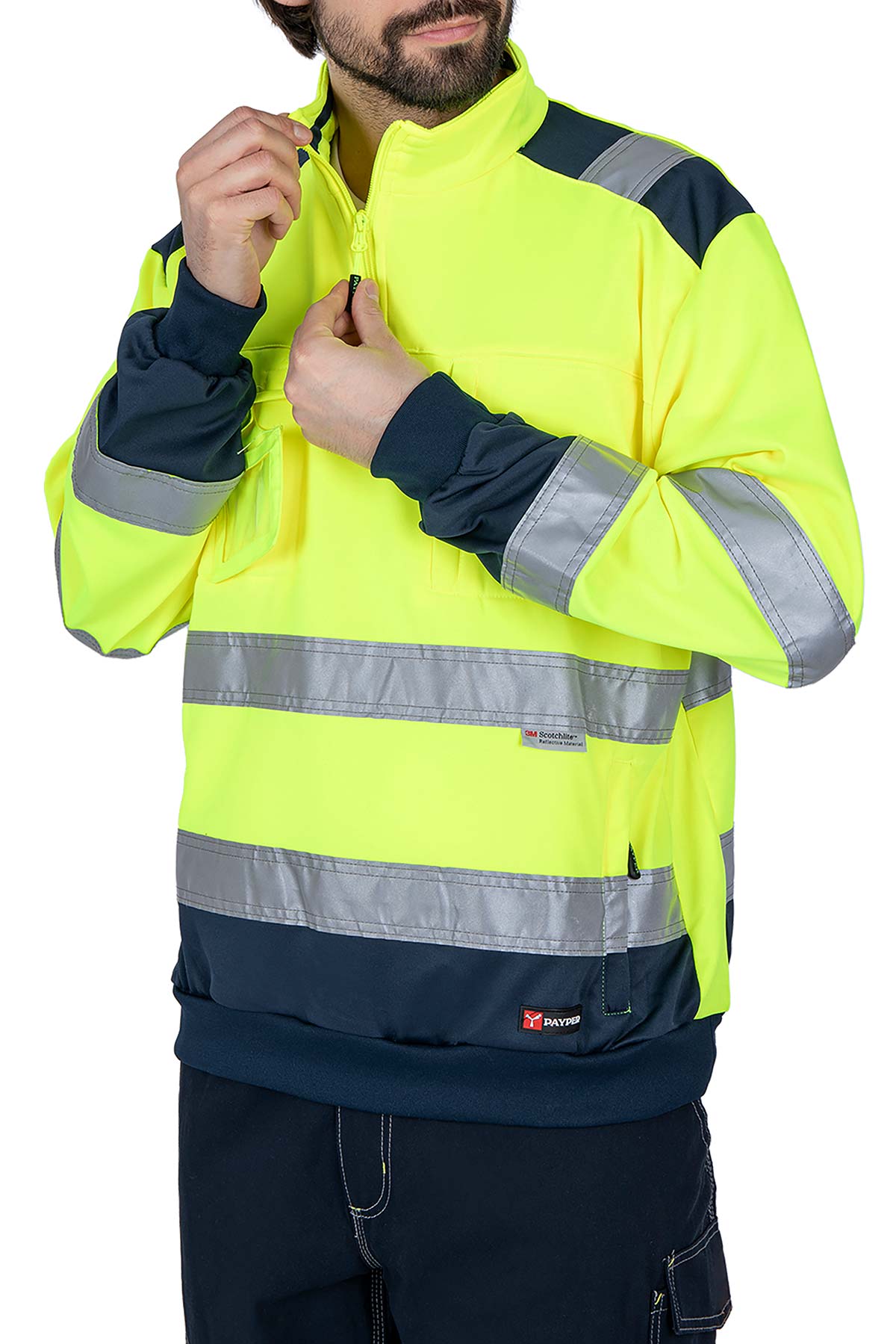 Arbeitspullover mit Reflexstreifen