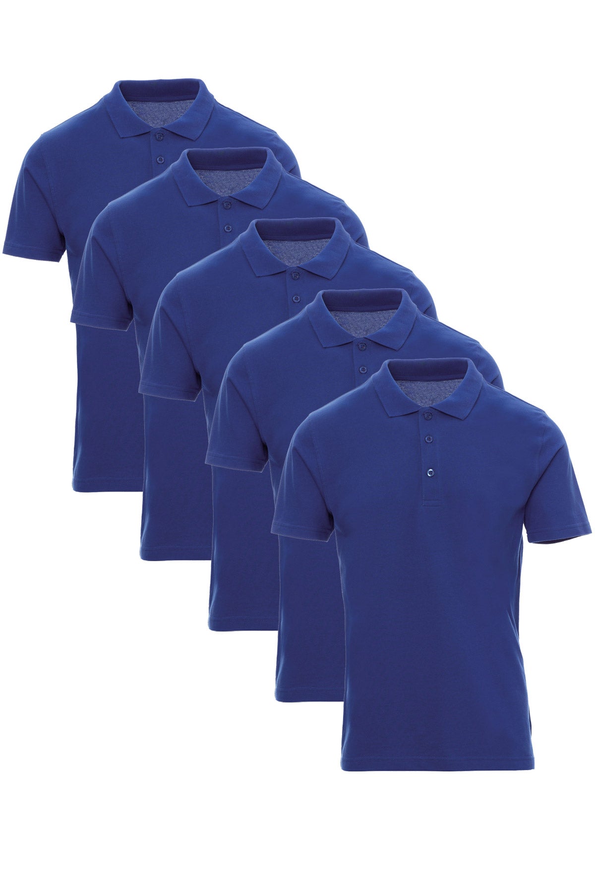 Herren 5er Pack Poloshirt einfarbig Rome
