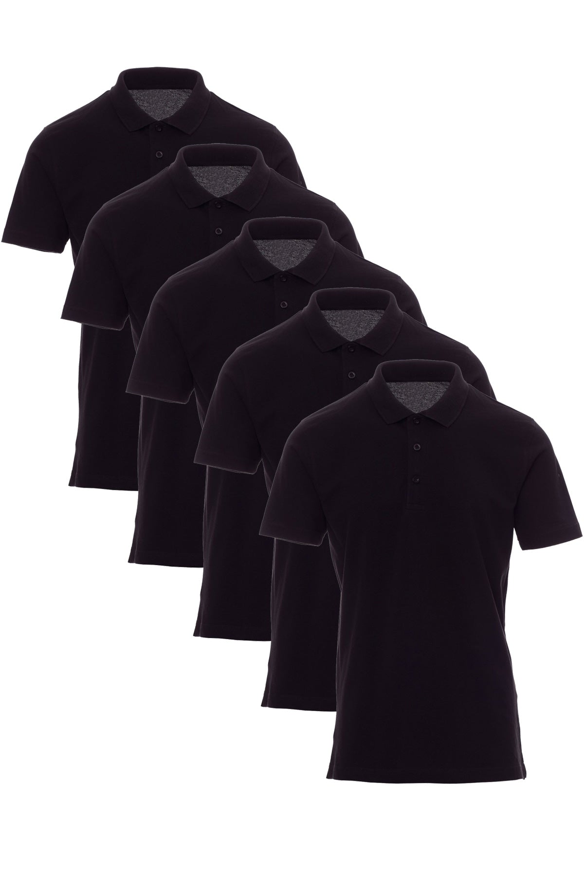 Herren 5er Pack Poloshirt einfarbig Rome
