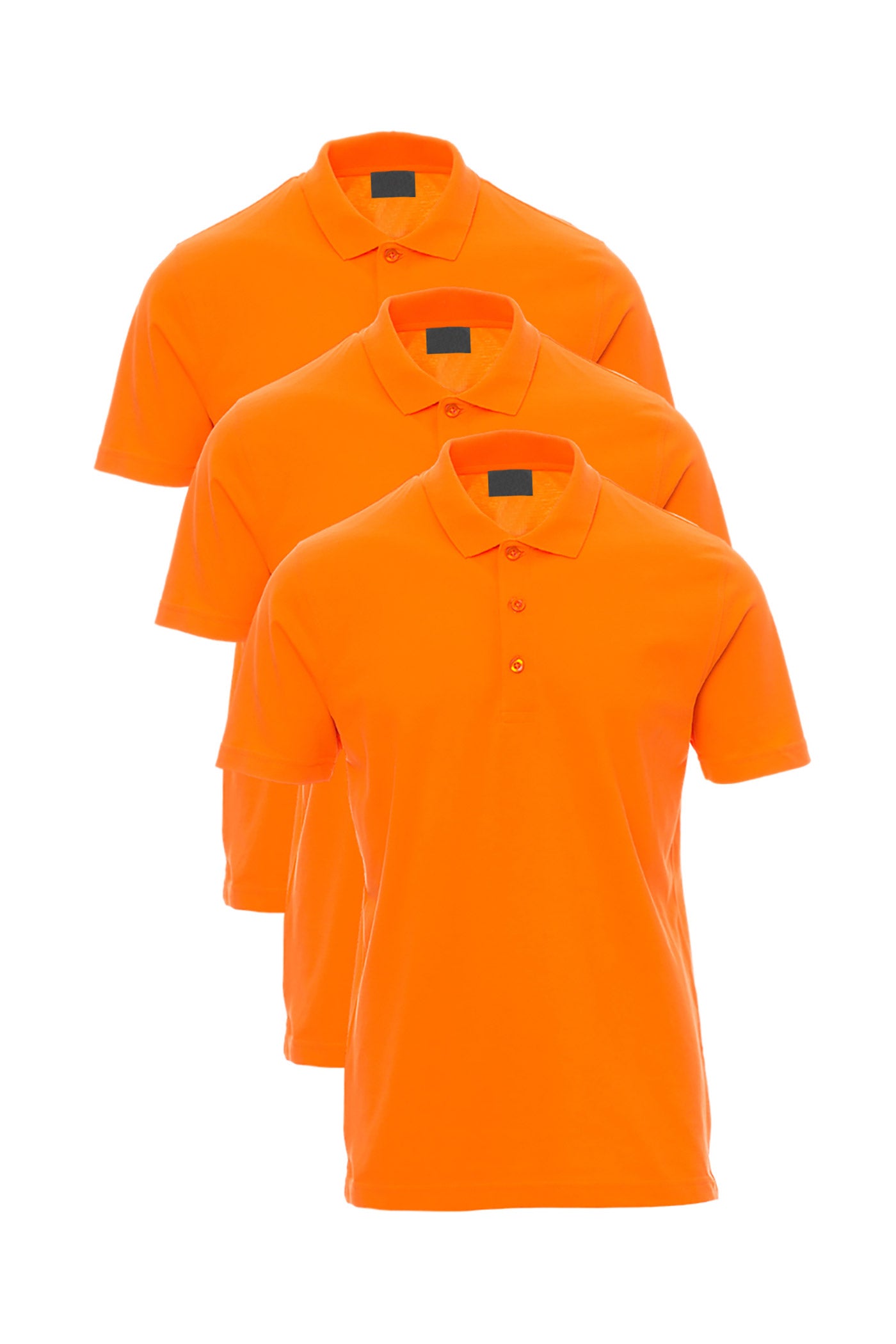 Herren 3er Pack Poloshirts Basic einfarbig in Orange