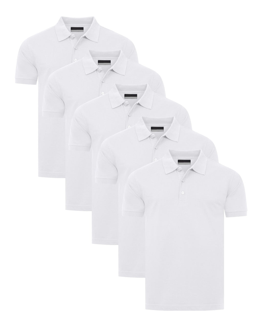 Herren 5er Pack Poloshirts bügelleicht aus Polyestermix Venice Pro