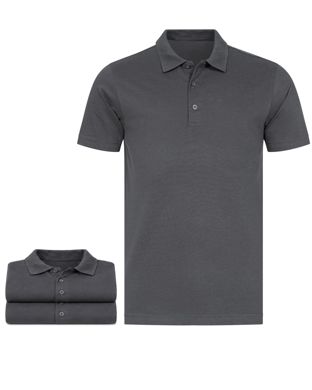 Herren Poloshirts im 3er Pack, 100% Baumwolle, Rome