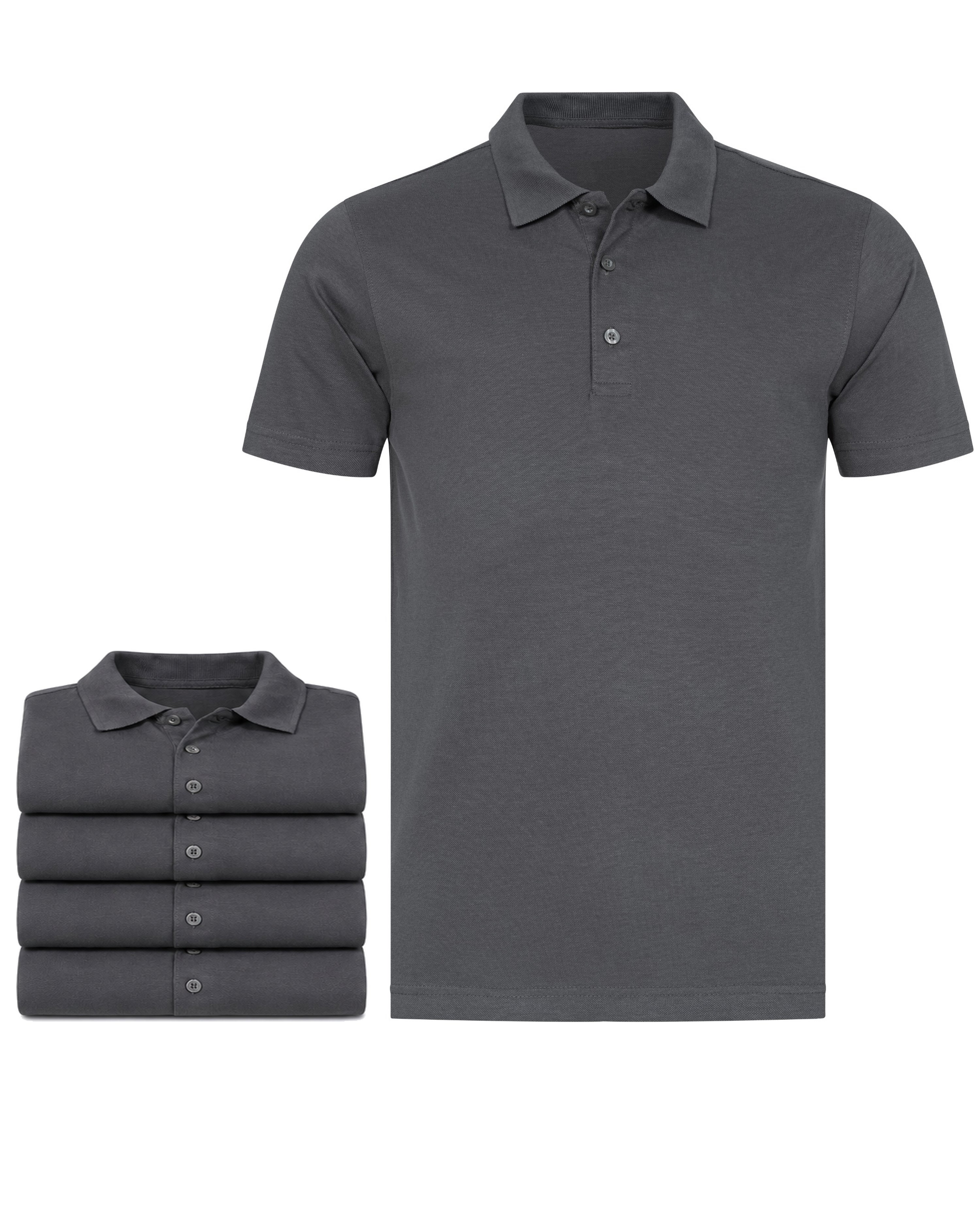 Herren Poloshirts im 5er Pack, 100% Baumwolle, Rome