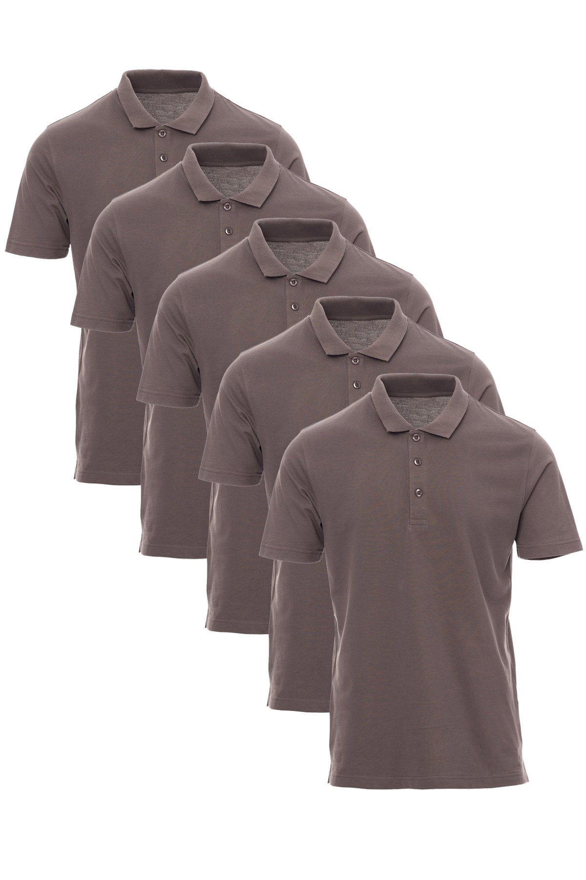 Herren 5er Pack Poloshirt einfarbig Rome