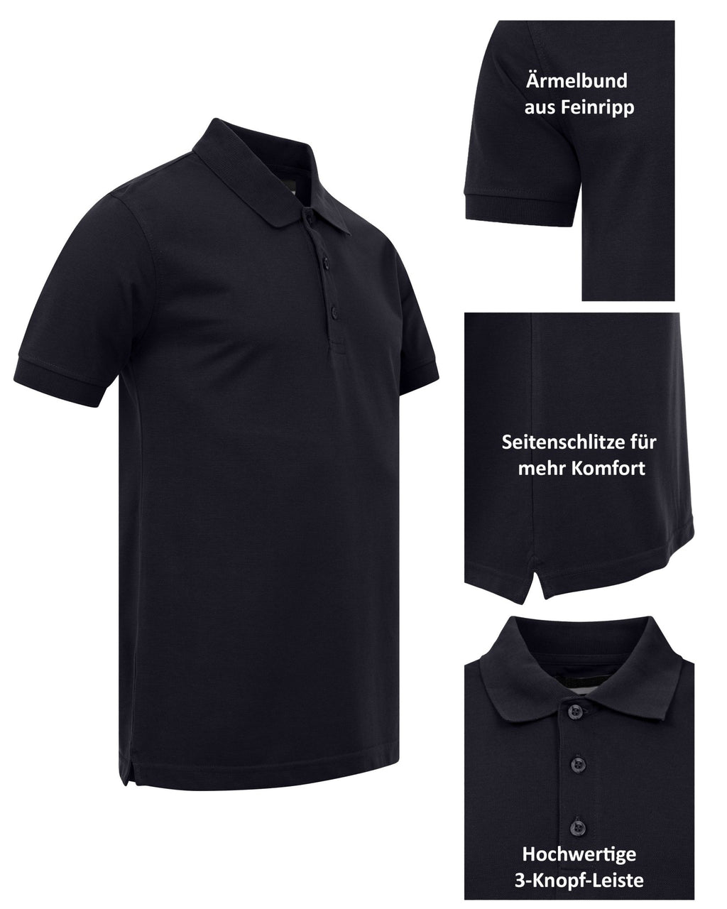 Herren 5er Pack Poloshirts bügelleicht aus Polyestermix Venice Pro