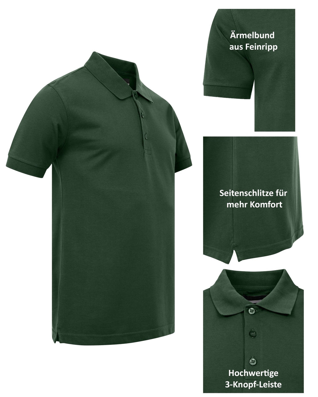Herren 5er Pack Poloshirts bügelleicht aus Polyestermix Venice Pro
