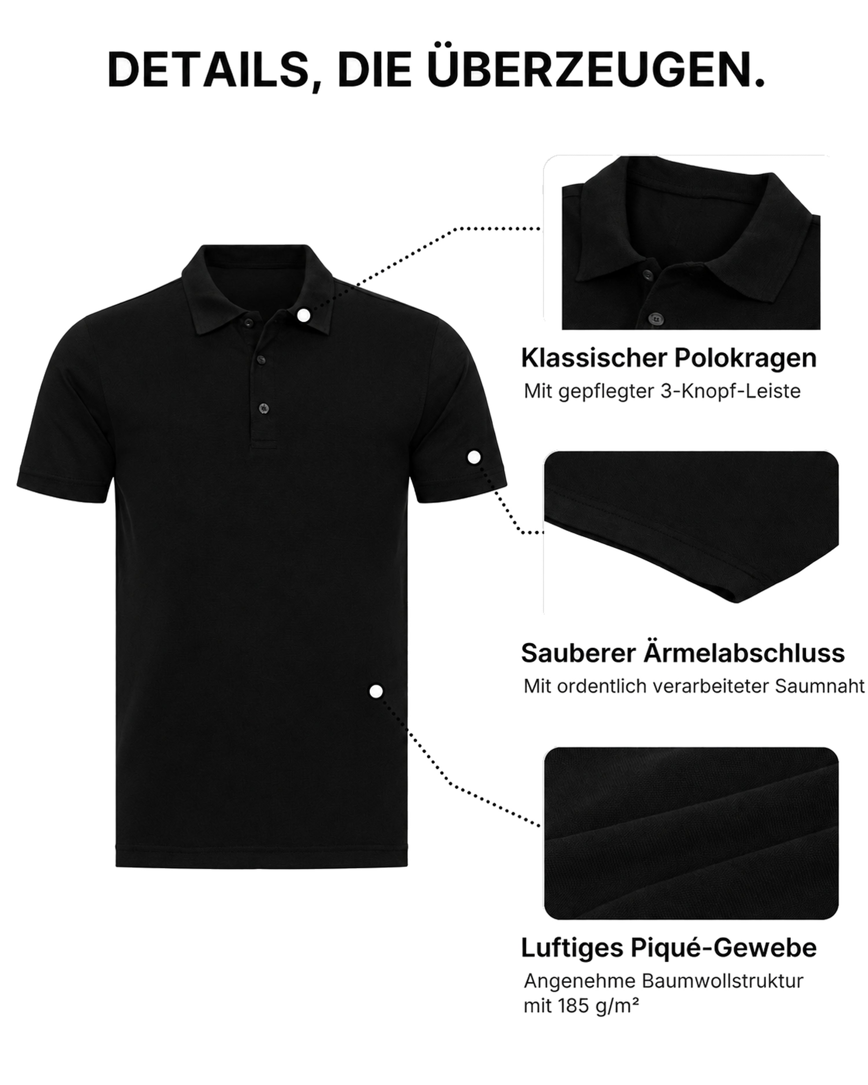 Herren Poloshirt aus 100% Baumwolle, Rome