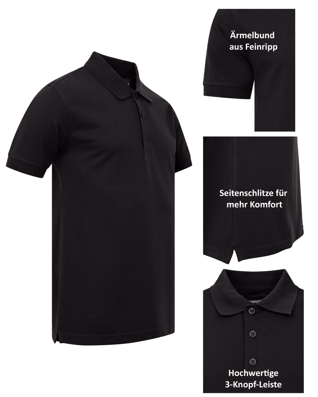 Herren 5er Pack Poloshirts bügelleicht aus Polyestermix Venice Pro