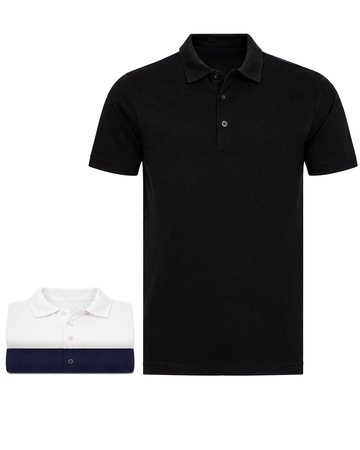 Herren Poloshirts im 3er Pack, 100% Baumwolle, Rome