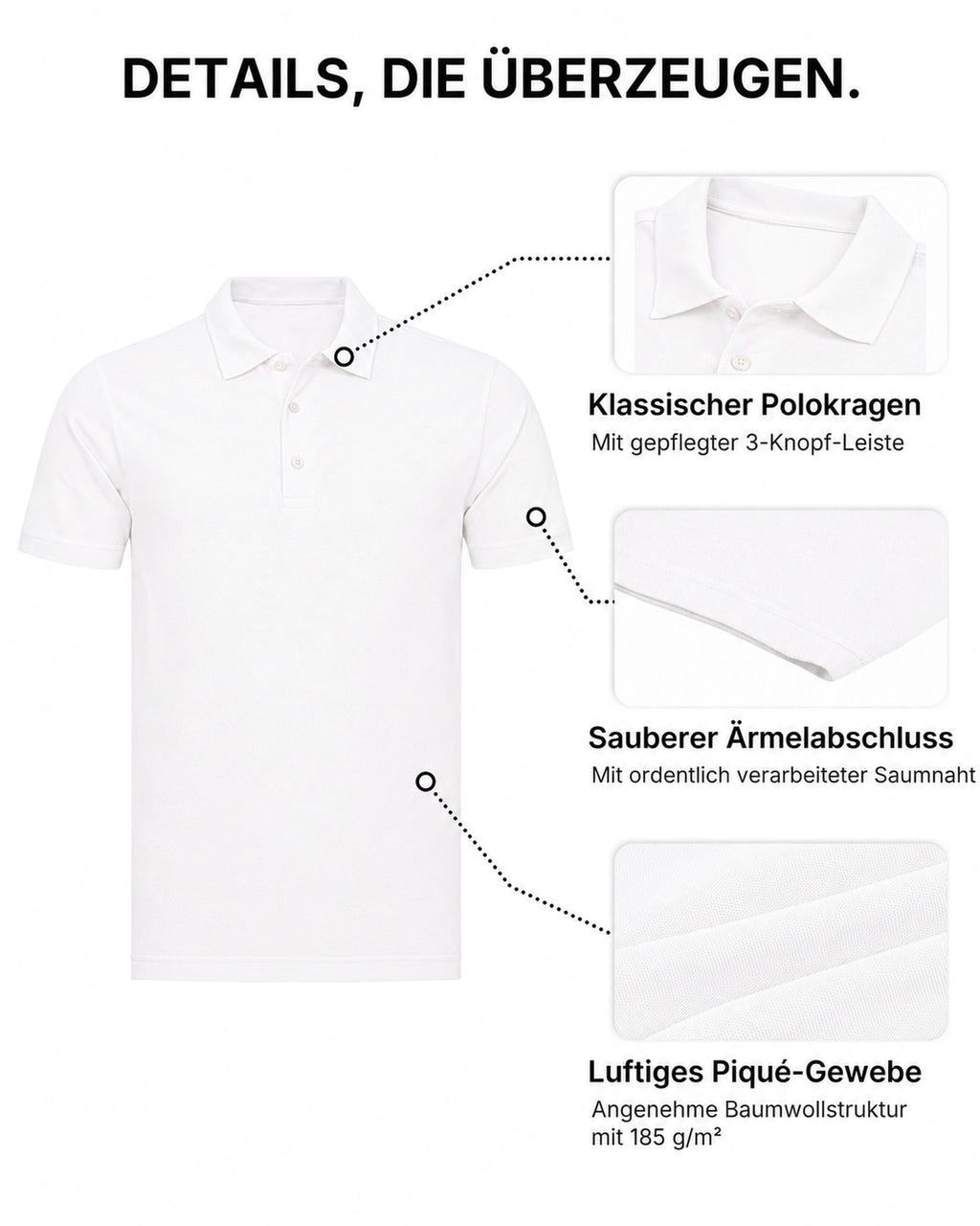 Herren Poloshirt aus 100% Baumwolle, Rome