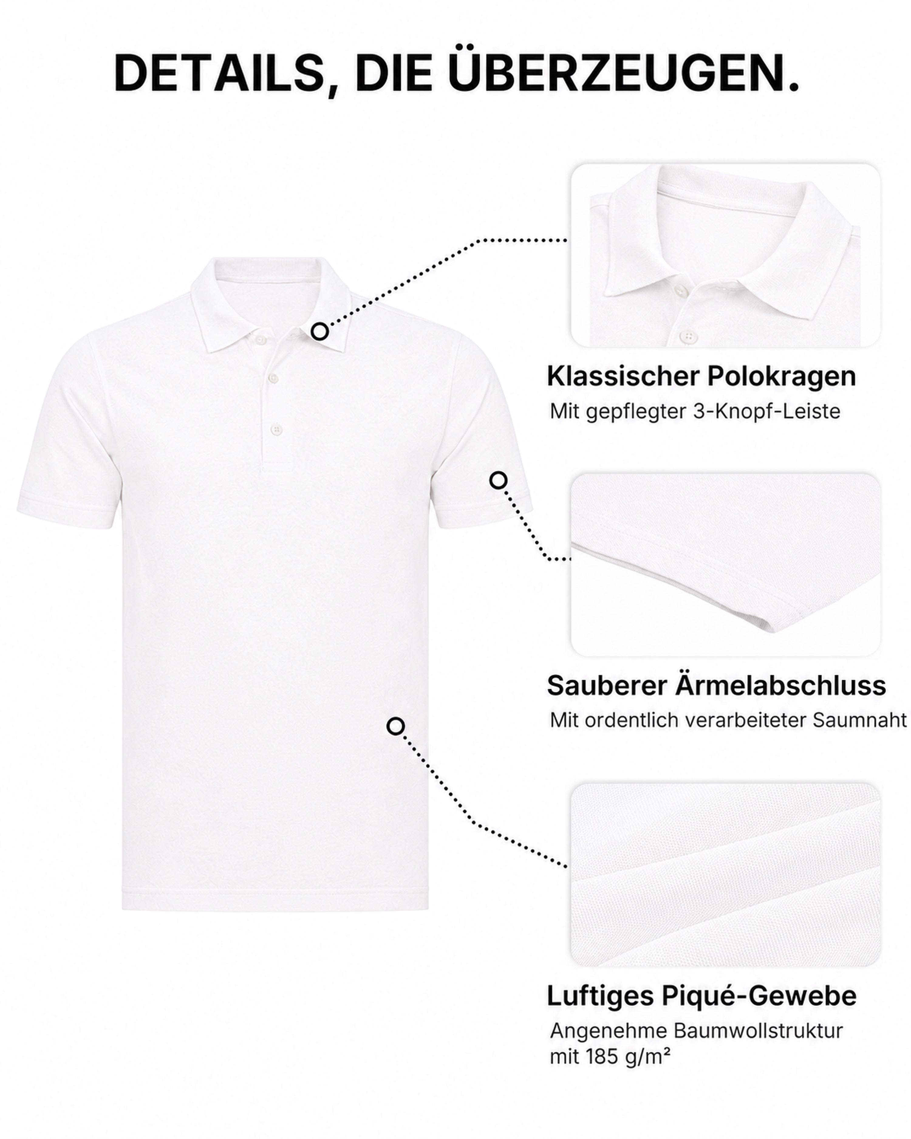 Herren Poloshirt aus 100% Baumwolle, Rome