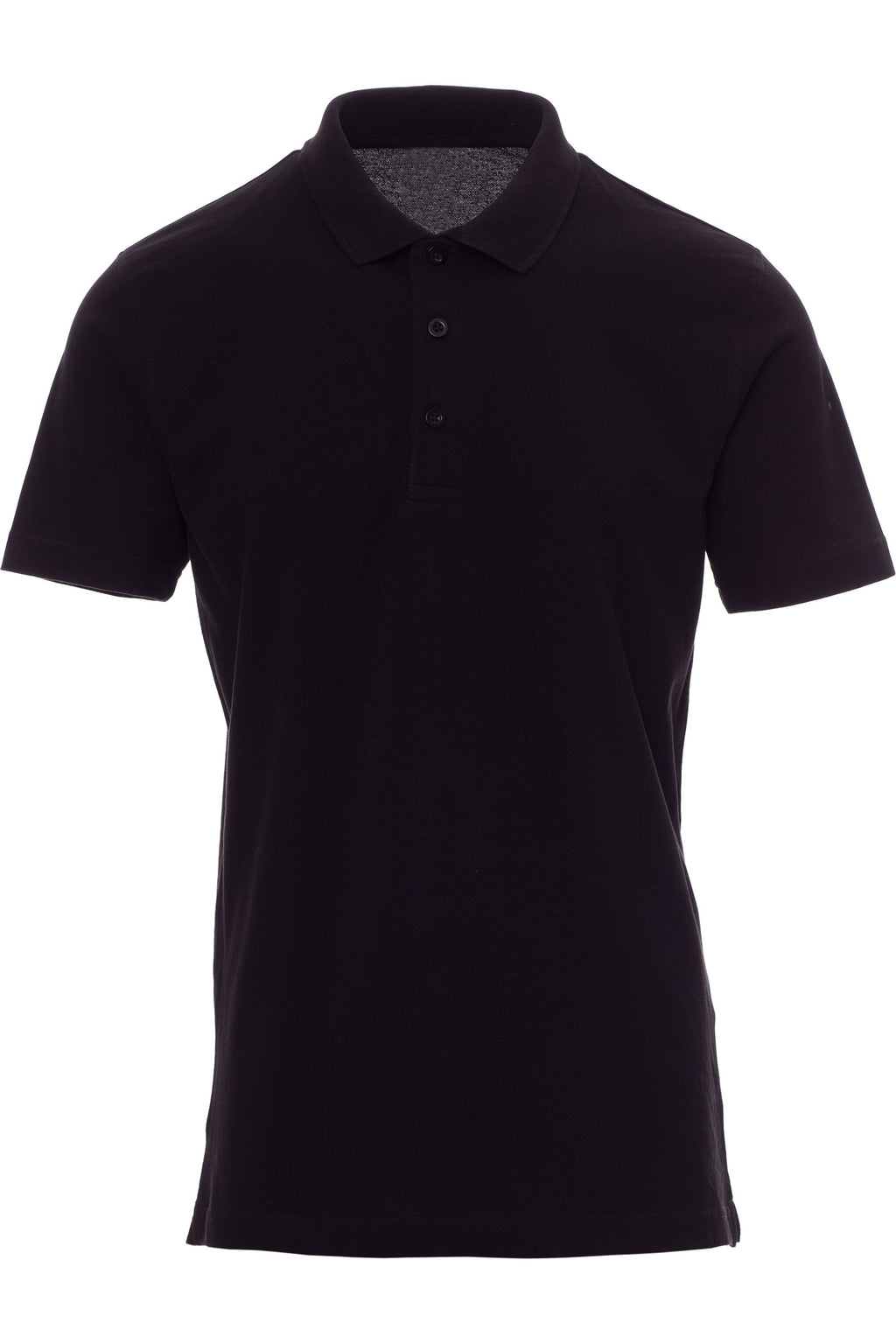 günstiges Basic Poloshirt in großen Größen in Schwarz