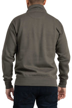 Herren Halfzip Sweatshirt mit Stehkragen in Anthrazit