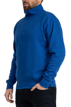 Herren Halfzip Pullover mit Stehkragen in Blau