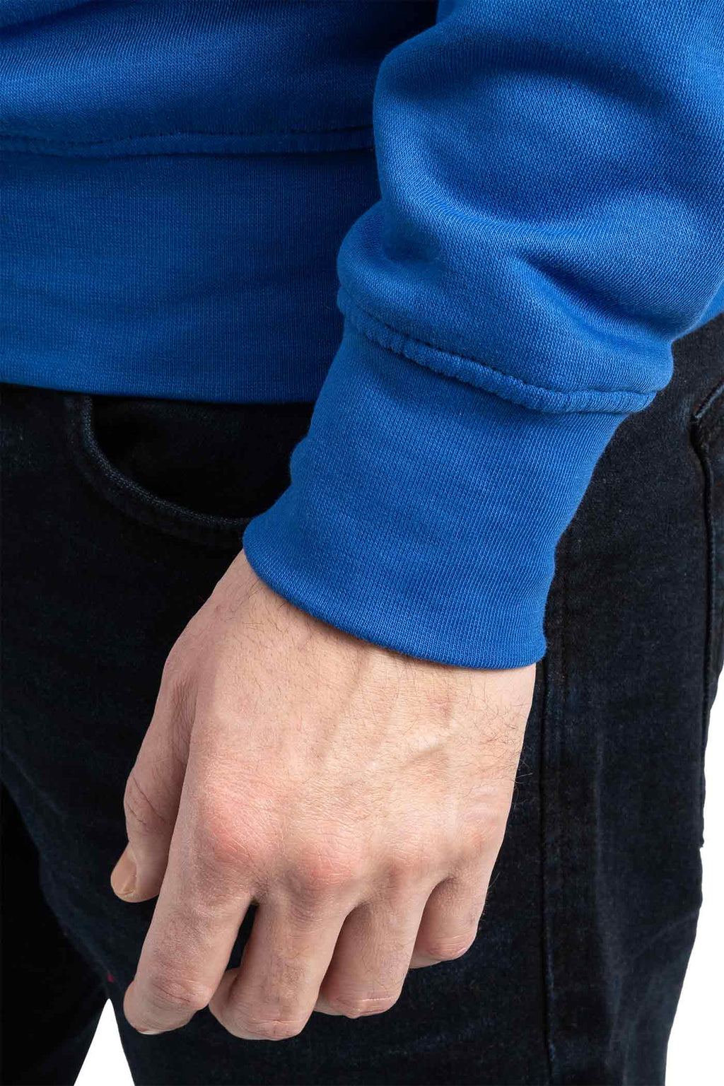 Herren Pullover Halfzip mit elastischen Ärmelbündchen und Taille in Blau