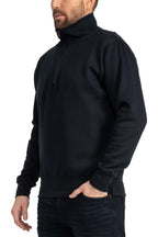 Herren Halfzip Pullover mit Stehkragen in Dunkelblau