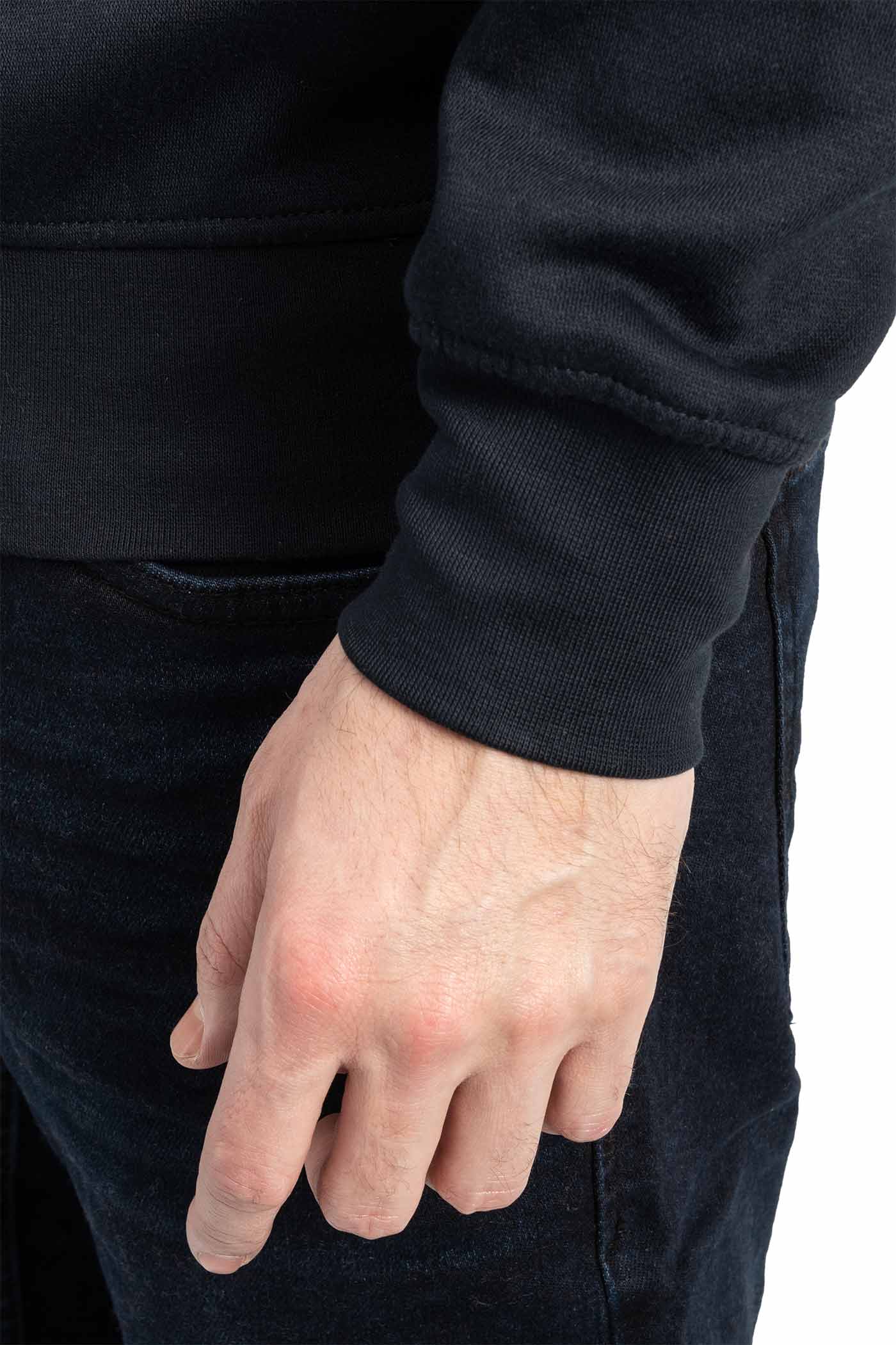 Herren Pullover Halfzip mit elastischen Ärmelbündchen und Taille in Dunkelblau