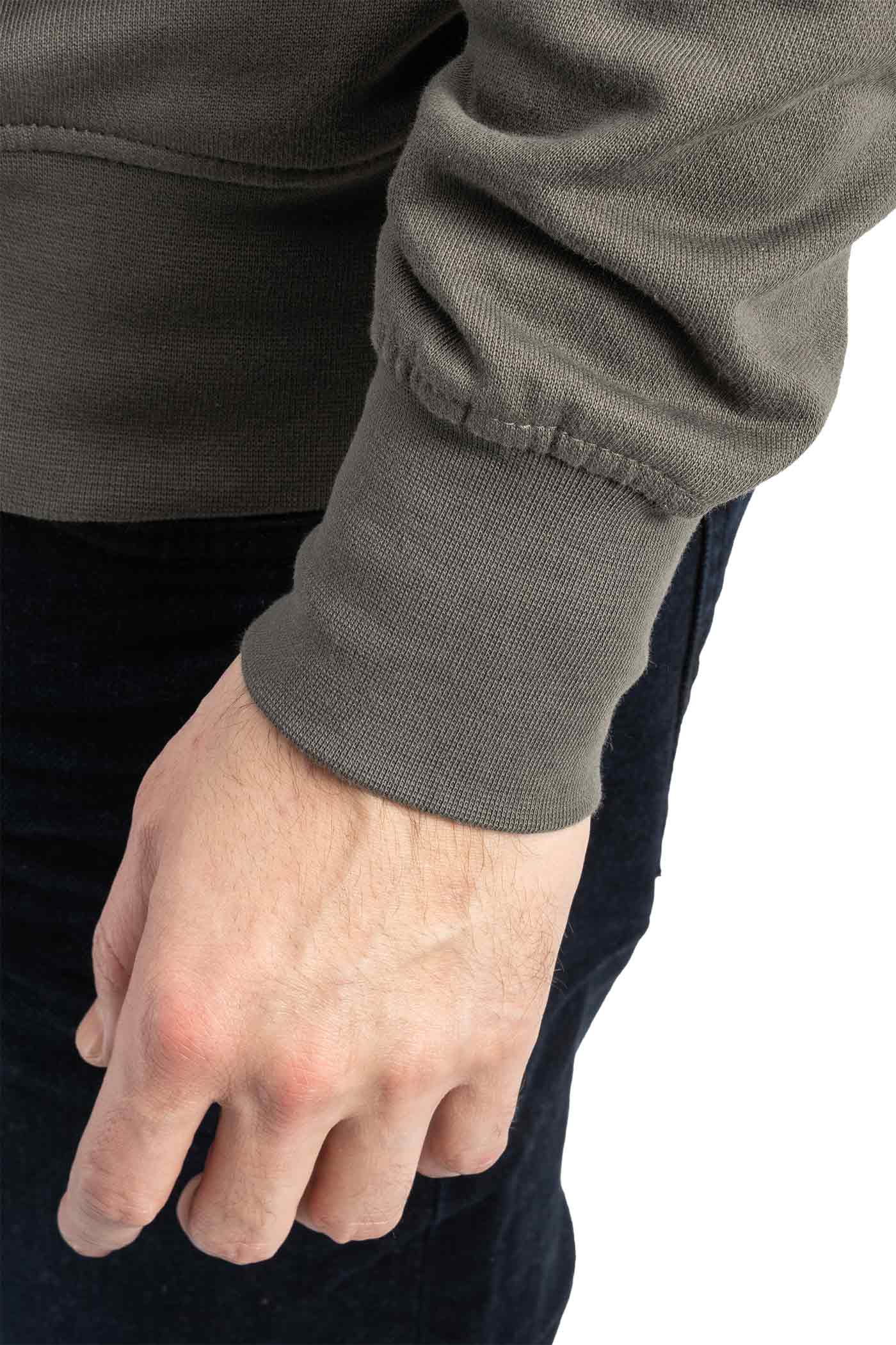 Herren Pullover mit elastischen Ärmelbündchen in Anthrazit