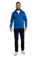 Herren Pullover mit halbem Reißverschluss in großen Größen in Blau
