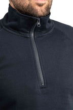 Herren Pullover mit halbem Reißverschluss in Dunkelblau