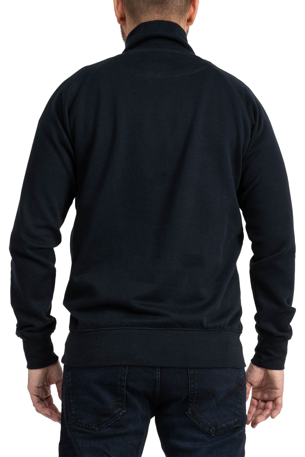 Herren Halfzip Pullover mit Stehkragen in Dunkelblau